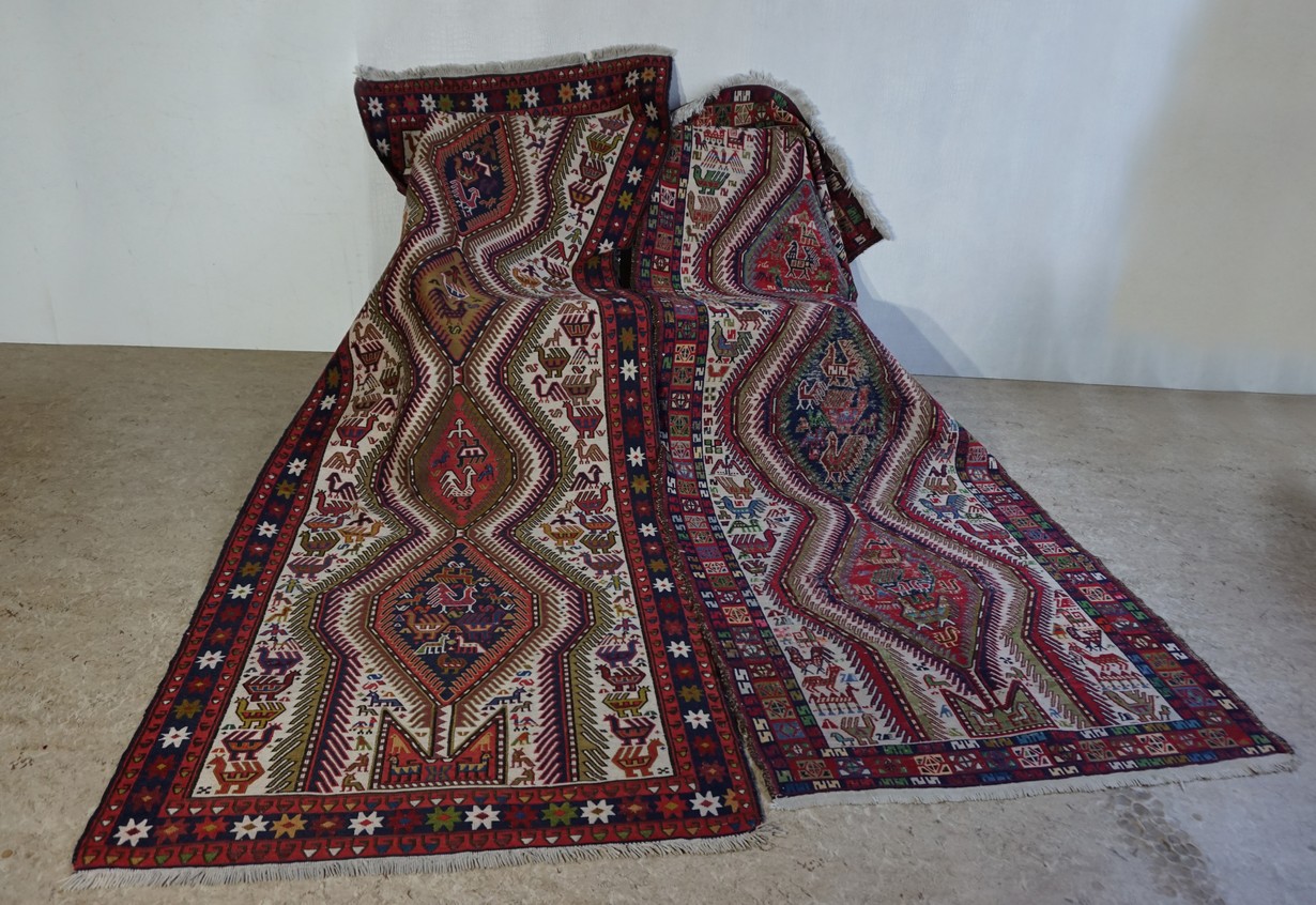 Sumak, kilim, soumak, rug, runner, vintage,Turkisch, persian, tapijt